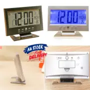 New Deskl Battery Calendar LCD Backlight Digital Alarm Clock Snooze Display