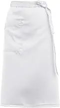 Pocket Apron, Waist Apron, Short Apron, Pocket Cooking Apron, Semi Long Waist Apron, Men's And Women's Kitchen, Restaurant, Small Bar, Flower Shop Work Apron, White, 68 * 70 Cm