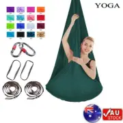 Aerial Silks Yoga Swing Kit Yoga Home Anti-gravity Fitness Gym 4x2.8m