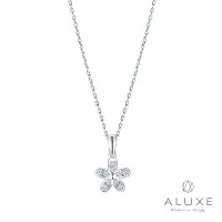 在飛比找Yahoo奇摩購物中心優惠-ALUXE 亞立詩 18K金 鑽石項鍊 純愛之花 NN010