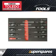 Toledo 8 Pc of Tamperproof Torx Screwdriver Set for heavy duty professional use