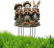 Easter Garden Stakes | Yard Decoration Stake | 2D Acrylic Holiday Decorations Outdoor Signs, Farmhouse Rustic Decor for Home
