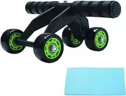 Ab Exercise 4 Wheel Abdominal Not Easy to Roll Over Wheel Bearing Silent Roller Abdominal Wheel Core Workout Abdominal Trainer Wheel Fitness Equipment