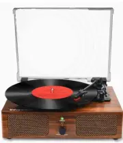 Vinyl Record Player Wireless Turntable with Built-in Speakersand USB...