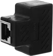 1 Ethernet Connector Extender Plastic Black Cable Network Cable Splitter Internet Splitter 1 to 2