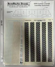 NEW AeroMaster 72-104 German Lozenge 4-Color Model Airplane 1/72 Decal (AXY3)