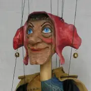 JESTER - wooden marionette, 22 inches tall, handmade from CZECH REPUBLIC