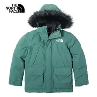 在飛比找蝦皮商城優惠-The North Face北面兒童綠色防水透氣舒適保暖連帽