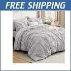 Elegant 7-Piece California King Comforter Set - Cloud-Like Warmth in Light Grey