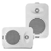 Pyle PDWR35 3.5” 200W Waterproof 2-Way Indoor/Outdoor White Speakers (Pair)