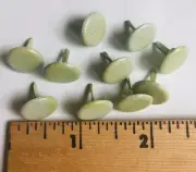 10 Glitter Brads Light Green Scrapbooking Crafts - NEW