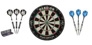 Viper Bristle Dartboard + Wolf Steel Tips + Silver Steel Tip Set