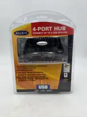 Belkin F5U021 4-Port Hub with Adapter and USB Cable Power Supply New