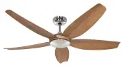Energy-Saving Ceiling Fan + Remote Control Dc Volare 142cm Chrome Oak