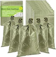 MAQIHAN Empty Sand Bags - 8PCS Green Woven Polypropylene Heavy Duty Tear Resistant Sandbags for Hurricane Sand Bags for Flooding Construction Project Storing Dry Materials