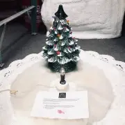 vintage porcelain chistmas tree with lights