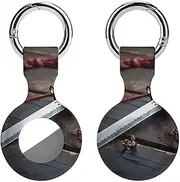 1PCS for Knife on The Floor Air Tag Holder Case Waterproof & Shockproof Anti-Scratch Protective Air Tag Cover with Keychain Ring Silicone Tags Holders for Luggage, Backpack, Keys, Pet