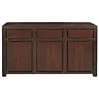 TANAKA SOLID MAHOGANY CHOCOLATE COLOURED SIDEBOARD / BUFFET 3-DRAWERS 3-DOORS