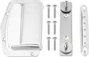 eMagTech 1 Set of Silver Guitar Bridge Set Adjustable Fixed Bridge Tailpiece Bridge Set Compatible with Teisco 6 Stringed Electric Guitar (Vintage) with Mounting Screws