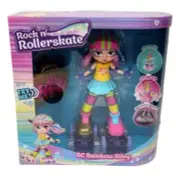 Rock N Rollerskate Remote Control RC Rainbow Riley Doll Spins Splits Lights Up
