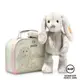 STEIFF德國金耳釦泰迪熊- Hoppie Rabbit in suitcase 兔子 (動物王國_黃標)