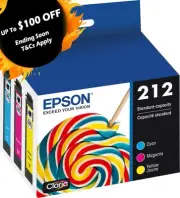 Genuine EPSON #212 C/M/Y Color Value Pack for WF2810 WF2830 WF2850 XP4100 XP3100