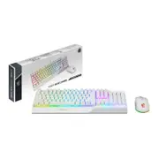 MSI Vigor GK30 Combo White Gaming Keyboard and Mouse, Stunning RGB Lighting