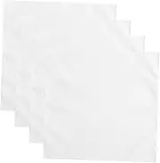Amosfun 4pcs White Cloth Napkins Washable Reusable Dining Table Napkins for Weddings Parties Banquets Holiday Decorations Versatile Easy Care
