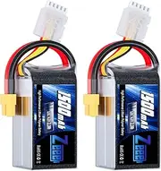 Zeee 4S Lipo Battery 1500mAh 14.8V 120C RC Battery with XT60 Plug for FPV Drone Quadcopter Helicopter Airplane RC Boat RC Car RC Models (2 Pack)