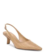 Sam Edelman Women's Bianka Pointed Toe Mid Heel Slingback Sandals
