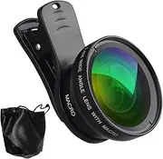 Phone Lens Kit - Deluxe Smartphone Camera Lens Assortment, 5-in-1 | Ultra Wide Angle, Super Macro, Circular Fisheye, Zoom Telephoto, Polarizer Lenses, Mobile Photography Set for, Samsun