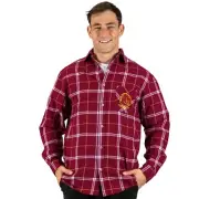 NRL 'Mustang' Flannel Polo - Brisbane Broncos - Flanno Shirt - QLD