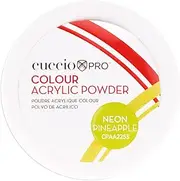 Cuccio Colour Color Acrylic Powder - 14 Days Of Durability - Highly Pigmented - Unbeatable High-Gloss Shine - Full Color Acrylic Application - Used For Art Creations - Neon Pineapple - 45 G