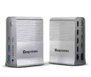 Ceapronex Laptop Docking Station Dual Monitor, 15 in 1 4K HDMI, VGA, RJ45, 2 USB