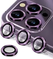 [Smasener] for iPhone 14 Pro - iPhone 14 Pro Max Camera Lens Protector, 9H Tempered Glass Camera Cover Screen Protector Metal Individual Ring for iPhone 14Pro 6.1 inch iPhone 14 ProMax 6.7 inch