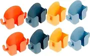 TEHAUX 8Pcs Wall Mounted Phone Holder Adhesive Charging Stand Cute Cartoon Crab Design Remote Controller Holder Space Saving Organizer for Home Office