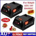 2X 18V 6000mAh Li-Ion Battery For RIDGID AEG R840086 AC840086 AC840084 AC840085
