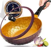 Diamond X Premium Extreme Non Stick 11" Frying Wok Pan Hybrid with Lid and Sp...