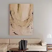 Hand-Painted Oil Painting - Modern Large Size Canvas Wall Art Extreme Poverty Style Minimalism Texture Painting,Sofa Background Living Room Bedroom Home Decorations,As Shown,60 X 90 Cm(24"X36")