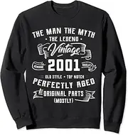 [X.Style] Man Myth Legend 2001 22nd Birthday Tee for 22 Years Old Sweatshirt ds1635 Sweatshirt (S) Black