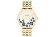 Coach Gold Steel Chalk Dial Women's Watch - 14504517