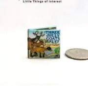THREE BILLY GOATS GRUFF 1:12 Scale Miniature Readable Illustrated Book Children
