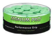 SIGNUM PRO Performance Grip Green Overgrips Jar with 30 Extra Tacky