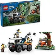 LEGO® City Jungle Explorer Off-Road Truck 60426 Toy Building Set for Kids Aged 6 and Over, Fun Birthday Toy, Off-Road Vehicle, 3 Adventurer Minifigures, Tiger Figure