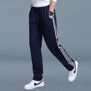 Sweatpants Men's Pants Large Size Loose Casual Student Sweatpants Men's Straight Pants Long Pants navy blue L