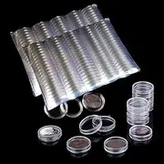 XYZsundy 200 Pieces 25mm Coin Capsule Perfect fit for Board Game Token Holder,U.S. Quarters Coin Holder Capsules 24.26mm, Coin Holder for Collectors (25mm Coin Capsule)