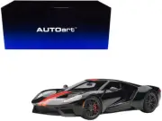 Autoart 2017 Ford GT Shadow Black With Orange Stripes 1/18 Model Car 72945