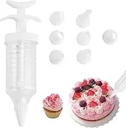 Dessert Decorating Syringe Set,Cupcake Injector Tools with 7 Icing Nozzles - Nozzles Cookie Piping Syringe Kit, Dessert Decorator, Cake Decorating