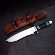 custom handmade J-2 steel 15"bowie knife blackresin handle with steel clip