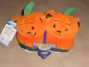 NEW, BUILD-A-BEAR CHARACTER SLIPPERS, PUMPKIN BEAR, SIZE M 12-13